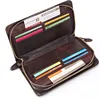 Business Genuine Leather Clutch Wallet Men Long Leather Phone Bag Purse Male  Large Size Handy Coin Wallet Card Holder Money Bag 6