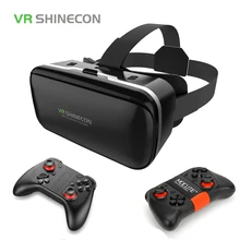 2017 Original Display VR Shinecon 6.0 3D Virtual Reality Glasses Google Cardboard Helmet For4.3-6.0 inch Smartphone With Gamepad