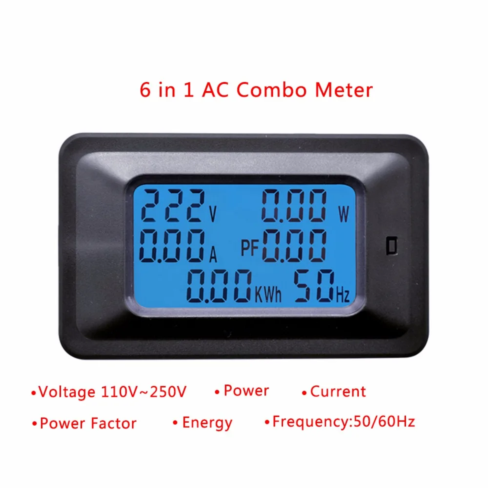 

Portable Long Service Life 20/100A AC LCD Digital Kilowatt-hour Meter Voltmeter with Ac Current Transformer