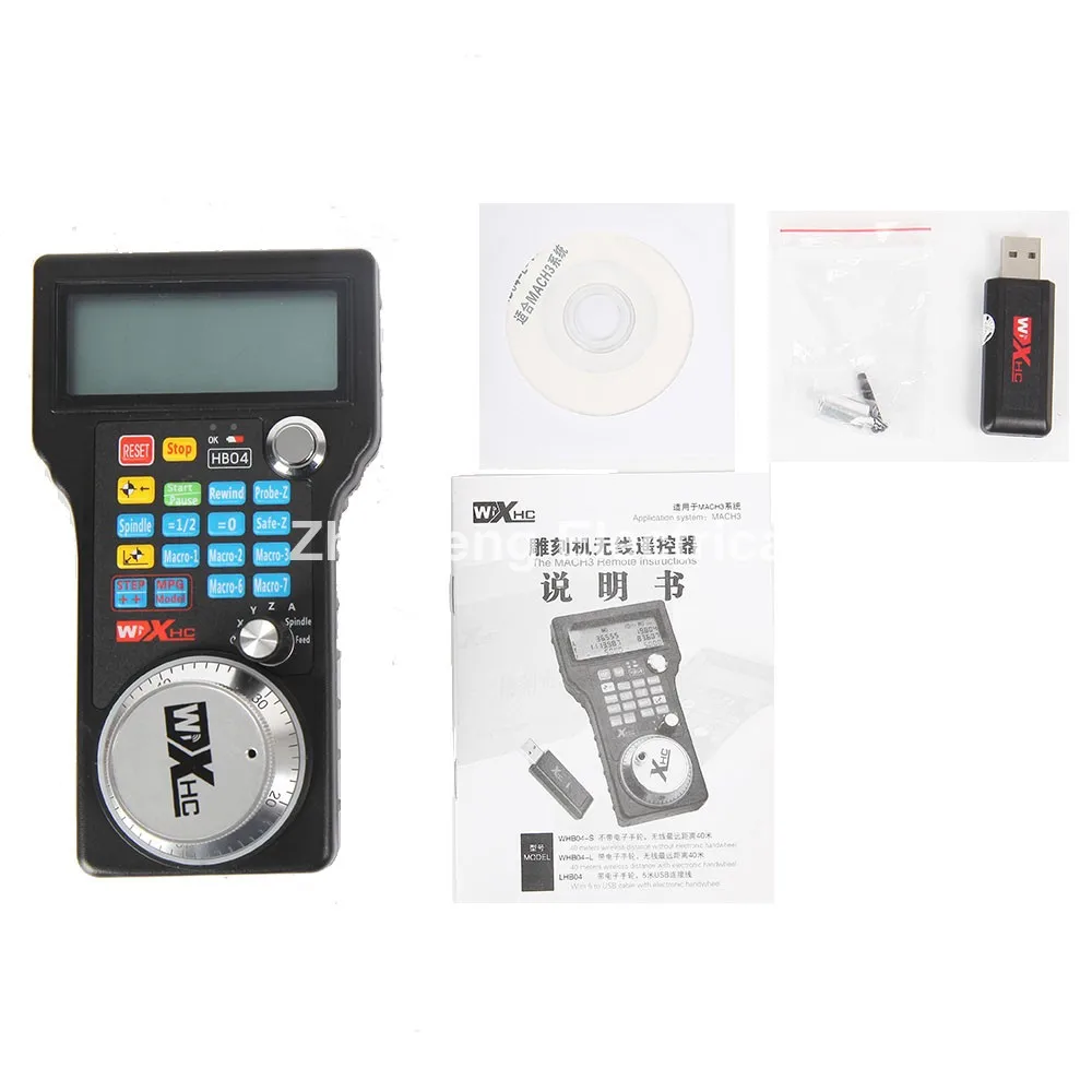 

Wireless Mach3 MPG Pendant Handwheel for CNC Mac.Mach 3, 4 axis Wholesale Price (HandWheel-04)