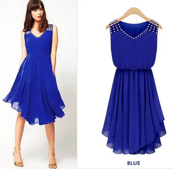 Купить Бело Синее Платье