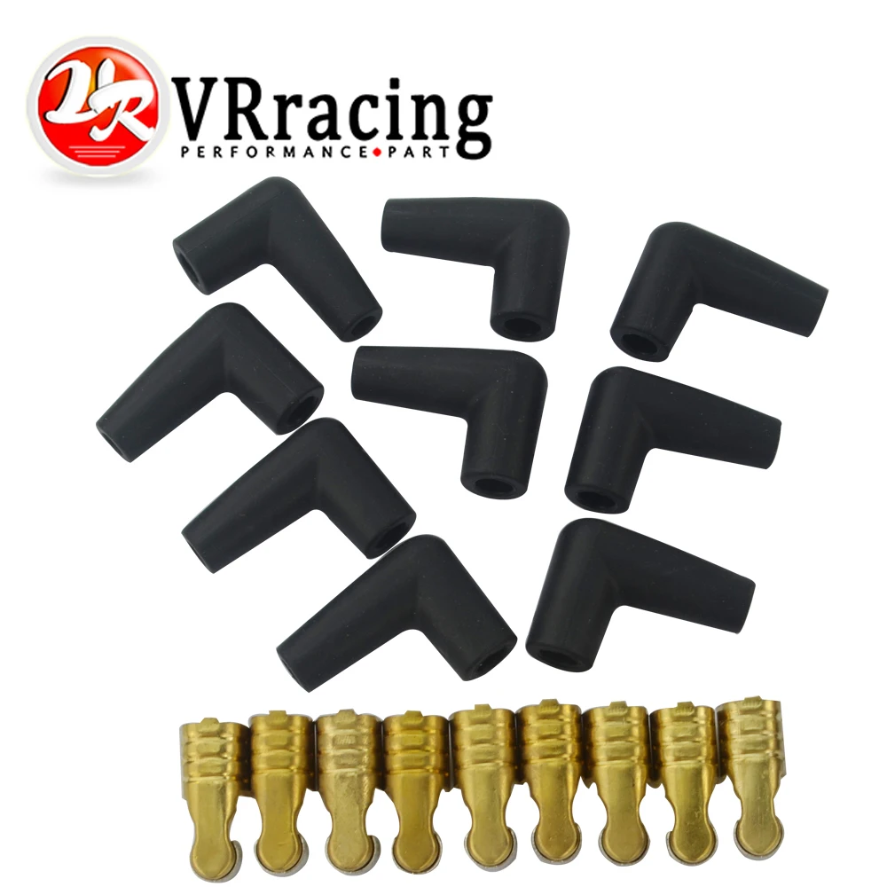 VR 9 pcs / set HEI style distributor caps Spark Plug Wire Male Rubber