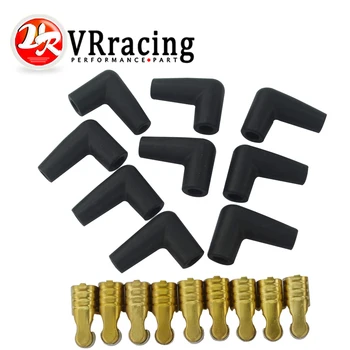 

VR - 9 pcs / set HEI style distributor caps Spark Plug Wire Male Rubber Boots Terminals Ends Connector set VR-SSC03