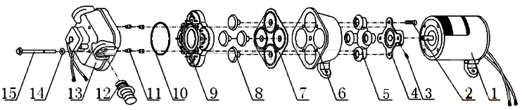 SURFLO 24V DC Electric Four Chamber Diaphragm Pump 12.5LPM With Automatic Pressure Switch