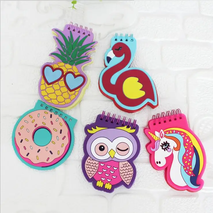 

1PC Mini Cute Animal Unicorn Owl Pocket Blank Graffiti Spiral Notebook Planner For Kids To Do It Planner Small Memo Notes Paper