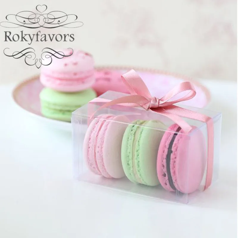 

50PCS 5cmx5cmx8cm Anti Scratch Clear Plastic PVC Box Macaron Box Wedding Party Sweet Package Holder Reception Supplies