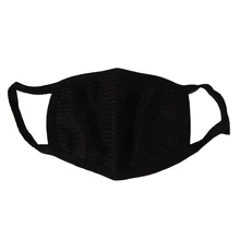 Горячая Распродажа унисекс зимняя мода Kawaii женская черная Пылезащитная Милая маска для лица половина лица маска для рта