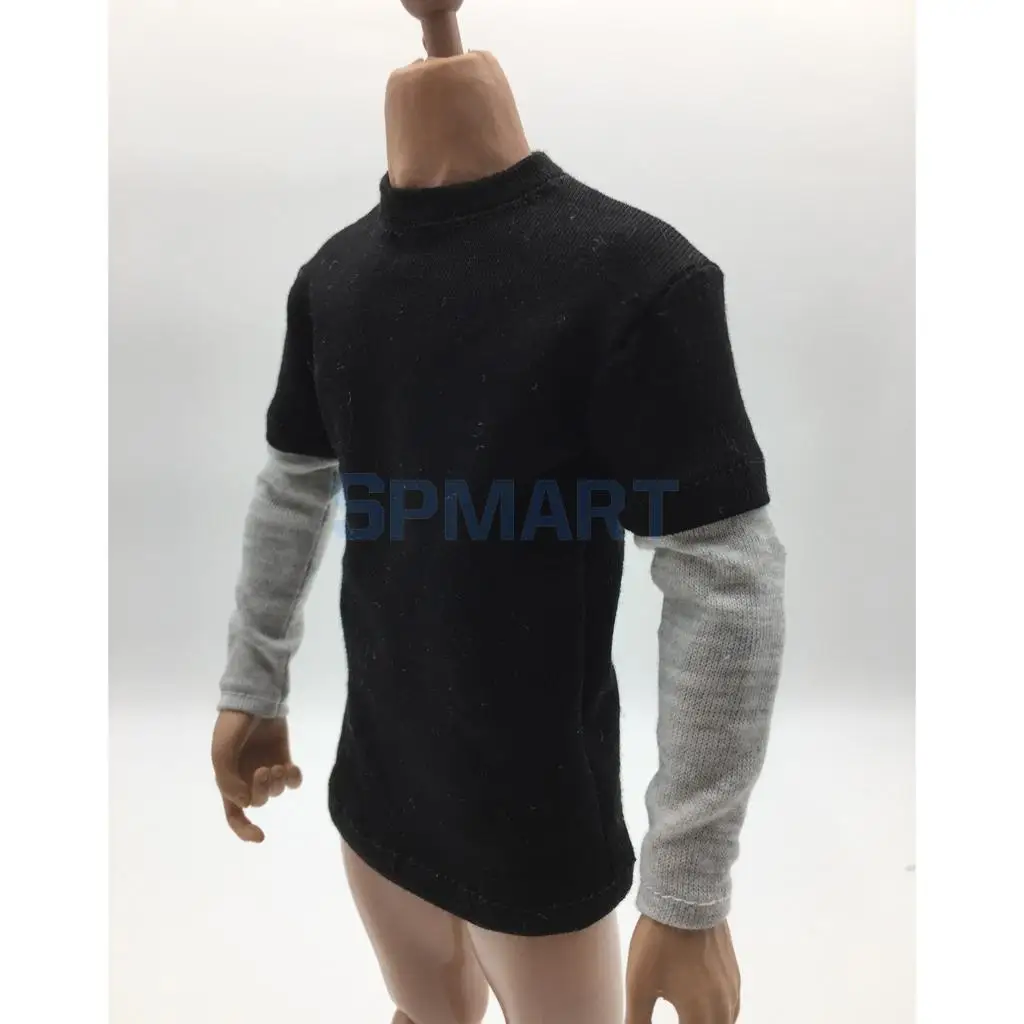 1/6 масштабная мужская длинная футболка с двойным рукавом, верхняя одежда для 1" мужских горячих игрушек, аксессуары для экшн-фигурок