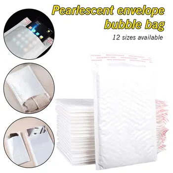 

10pcs/lot White Bag Foam Envelope Foam Foil Office Packaging Envelope Moistureproof Anti-pressure Vibration Bag 12 Size Optional
