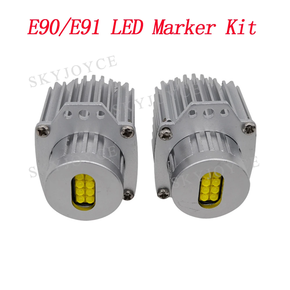 

Super Bright High Power 80W E90 E91 LED Angel Eyes DRL White 6500K Light For 2006-2008 B-M-W 325 328 335 E90 E91 LED Marker Kit