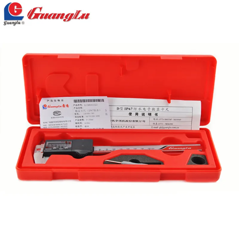US $76.59 GUANGLU Digital Caliper IP67 WaterProof 0150200300mm Electronic Micrometer Vernier Caliper Measure Tools