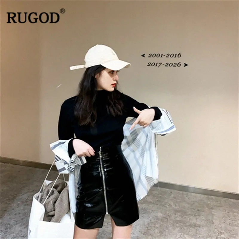 Женская облегающая мини юбка RUGOD однотонная офисная короткая карандаш из