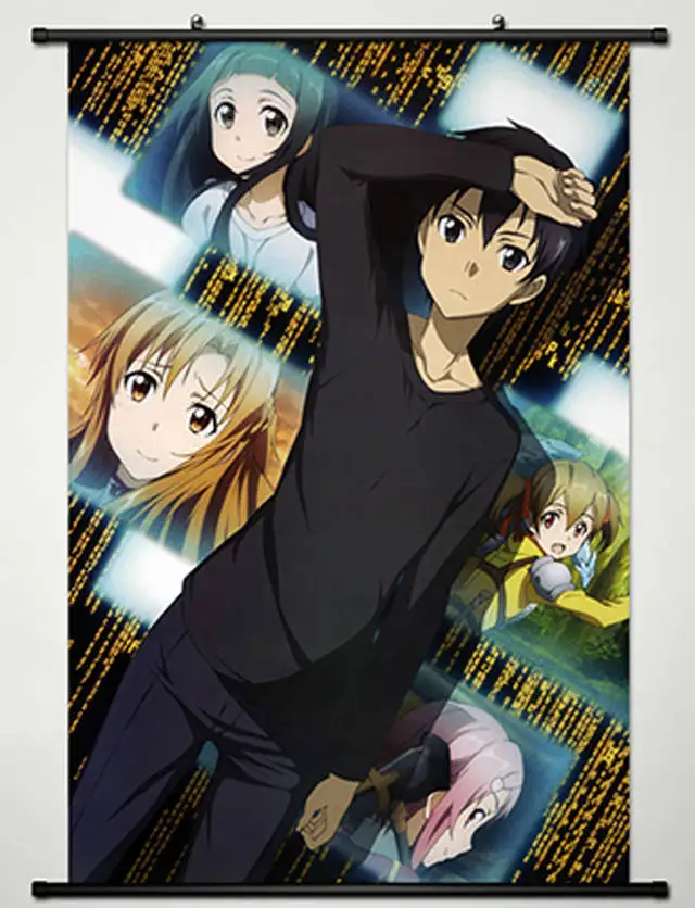 Home Decor Anime Sword Art Online Wall Scroll Poster Kirito 047in