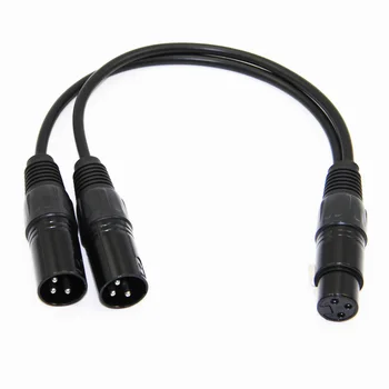 

30cm 3Pin XLR Female to Dual Male Splitter Y Cable Converter For Microphone Mixer