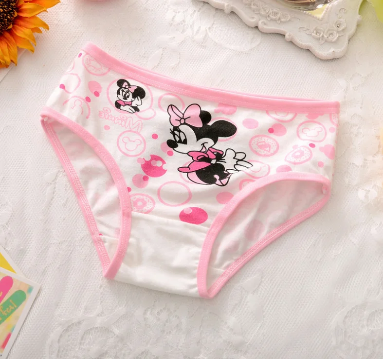 4pcs/set children’s briefs cartoon mouse cotton Baby girl underwear