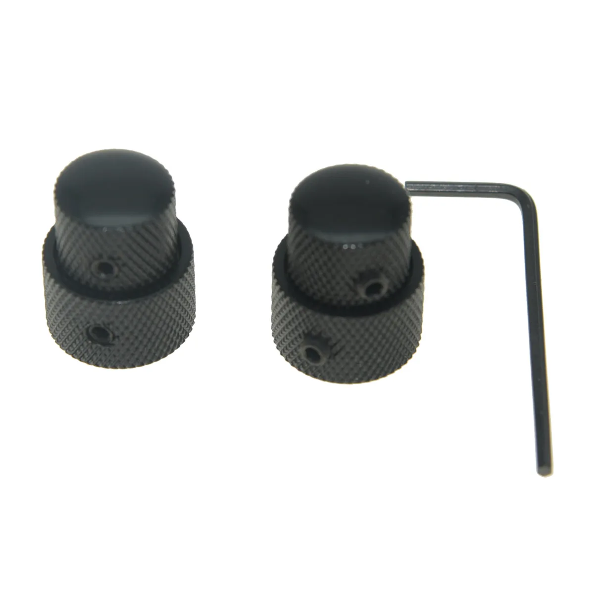 KAISH упаковка из 2 металлических двойные концентрические наборные ручки управления для электрогитары бас хром/черный