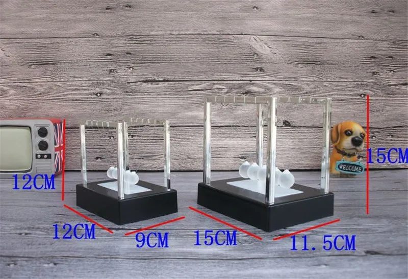 Электрическая светодиодная Колыбель Ньютона, шары, Декор, физика, обучающий маятник Ньютона, шар, украшение для дома, офиса, фигурка, подарок, ремесло