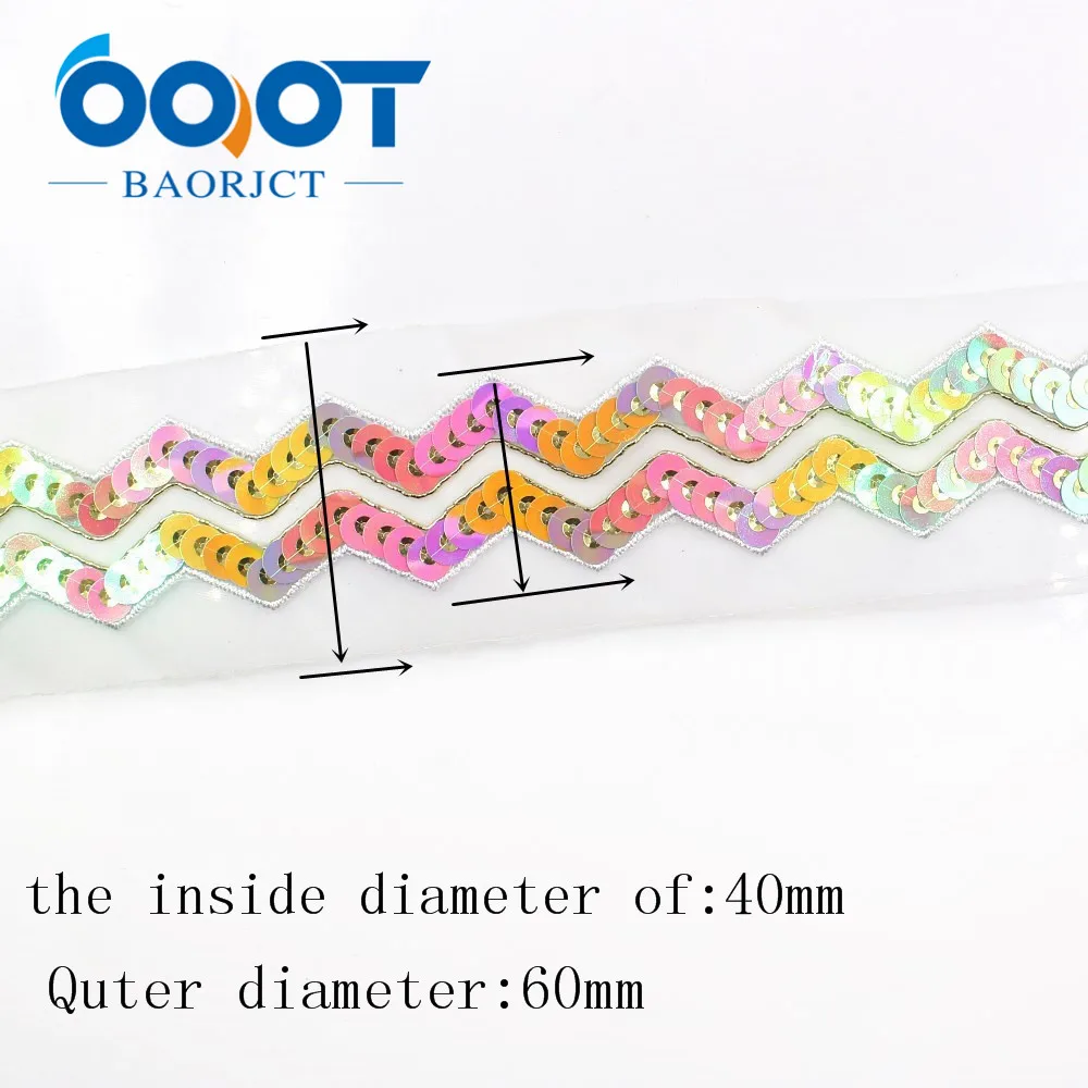 OOOT BAORJCT I-19503-1149, 60 мм Разноцветные яркие блестки с блестящей нитью ленты, самодельные банты для волос аксессуары для свадебной вечеринки украшения 2y