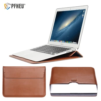 

PU Leather Mail sack Sleeve Bag Case Stand For Macbook Air Pro Retina 11 12 13 15 Notebook Laptop Cover For Mac New Air 13 A1932