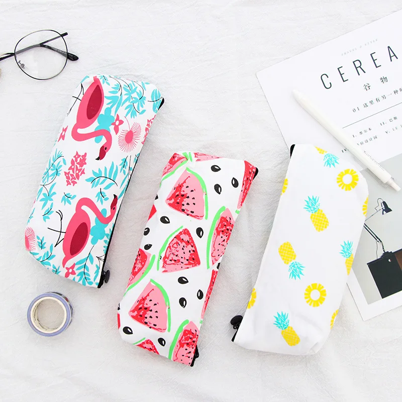 

Pineapples Flamingo Pencil Bags Cute Pencil Pouch Organizers For Home And Office