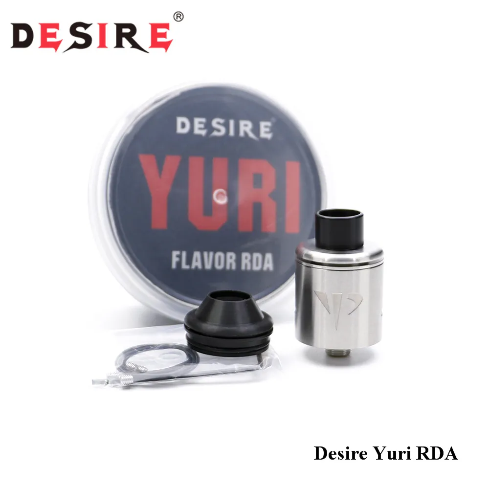 

Original Desire Yuri RDA Atomizer Tank with Bevel Bottom Air Intake System &Large Build Deck for Electronic Cigarette Box Mod