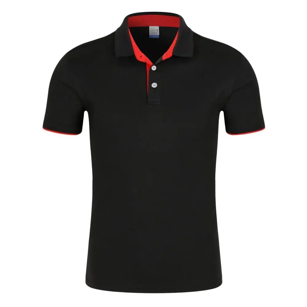 Логотип, индивидуальный логотип, США, ЕС, рубашки поло, повседневные тонкие мужские топы, быстросохнущие рубашки для гольфа для мужчин/женщин, модные футболки - Цвет: Black