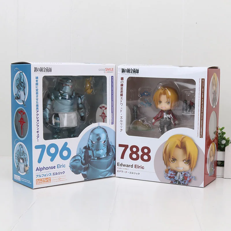 

Nendoroid Fullmetal Alchemist Figure Alphonse Elric Edward Elric PVC Action Figures Anime Collectible Model Figurines 10cm