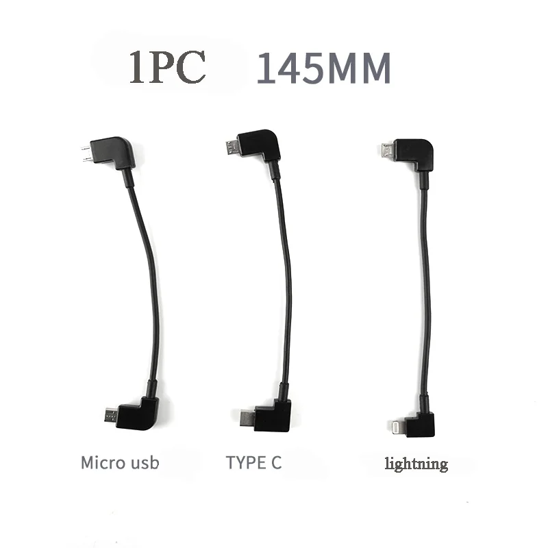 

145MM Gimbal Charging Phone Cable Lightning Type C Micro-USB Charge Cable for Zhiyun Smooth 4 Feiyutech Vimble 2 Android Iphone