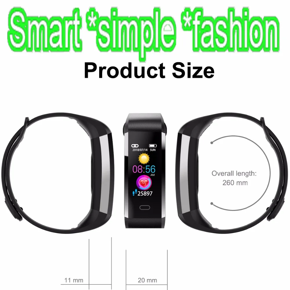 

WQ6 smart band swimming Heart Rate Tracker sports men watch wristband pedometer pulsometer fitness bracelet pressure measurement