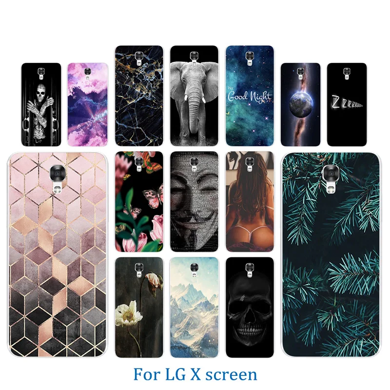 Soft TPU Case For LG X Screen / View K500N K500DS Hook Pattern Silicone Cover Phone Cases |