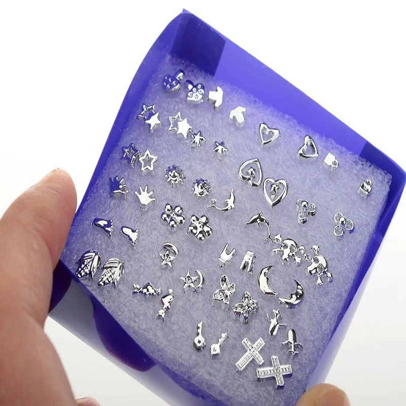 

Good 24 pairs Women Girl Mixed Different Shape Allergy Free Earring Stud + Backs
