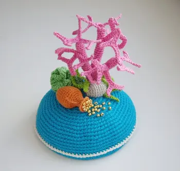 

crochet toys amigurumi handmade rattle doll sea tree model number YJS007