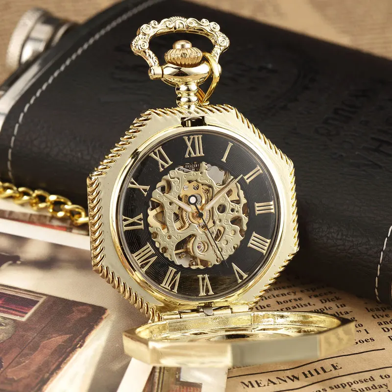 Relógio de Bolso com Corrente FOB Steampunk