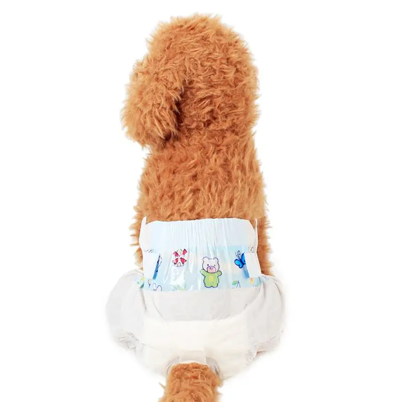 10Pcs Dog Diapers Disposable Ultra Protection Dog Wraps Dog Belly Bands