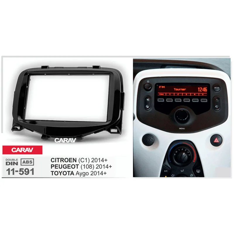 

CARAV 11-591 Car Stereo Radio Fascia Plate Panel Frame Kit For CITROEN TOYOTA Aygo PEUGEOT car radio fascia installation kit