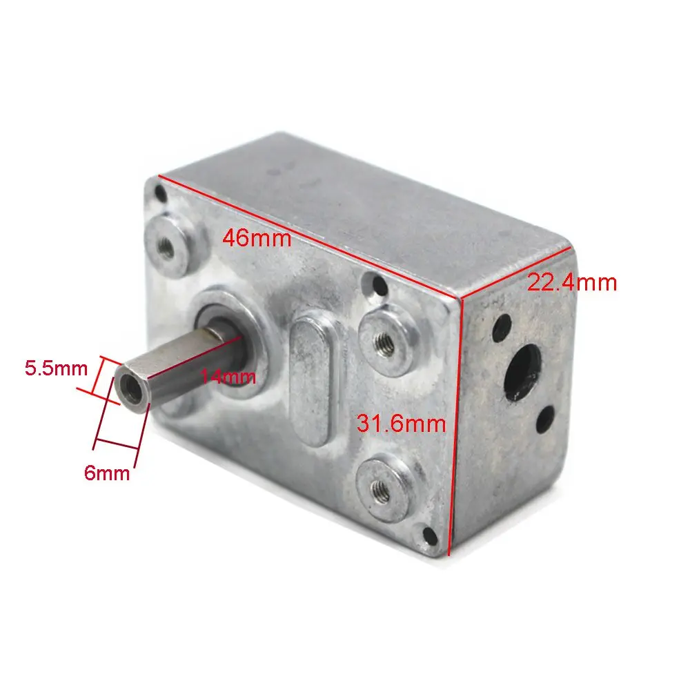 Bringsmrt Micro Motor Gearbox JGY-370 Worm Gear Motor Gearbox Reducer All Metal Gear High Quality Large Torque