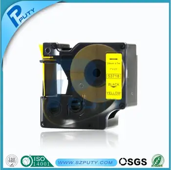 

compatible DYMO D1 tape 24mm black on yellow dymo 53718 for dymo labelmanager label printers