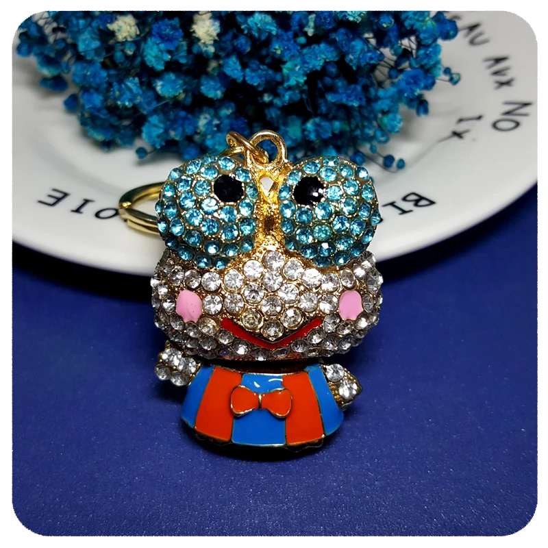 

Rhinestone Cute Cartoon Frog Style Handbag Charm Ornament Accessory Fantastic 3D Key Chain Gift