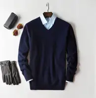 v-neck navy blue