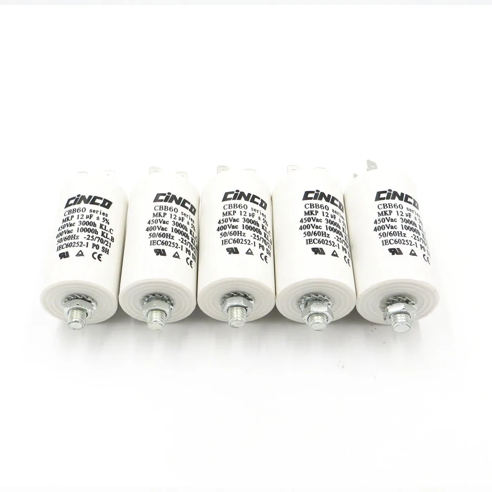 5PCS/LOTS 5MFD-100MFD P2 P0Motor Run Capacitors 400V 450V CBB60 4pins SH AC 450VAC Tool Motor Start Water Pump Air Conditioner