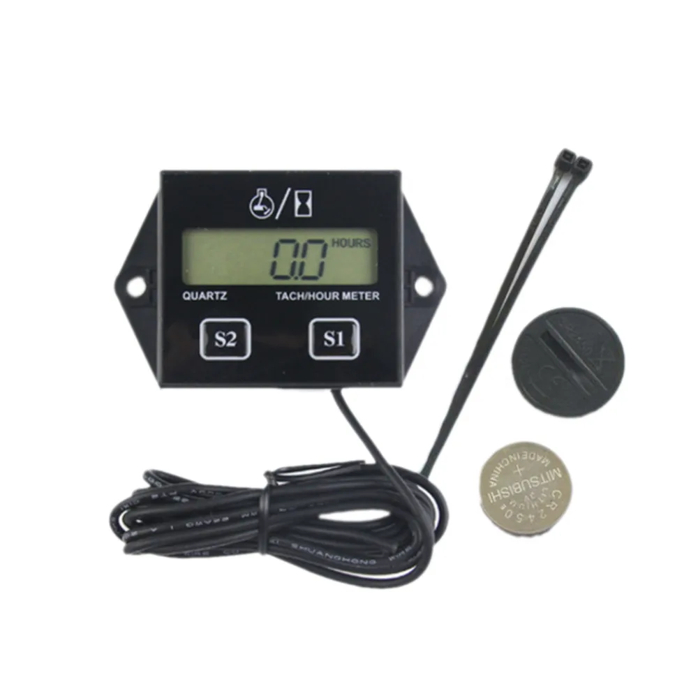 

LCD Display Digital Engine Tach Hour Meter Tachometer Gauge Engine Inductive For Motorcycle Motor Marine Chainsaw Pit Bike Boat