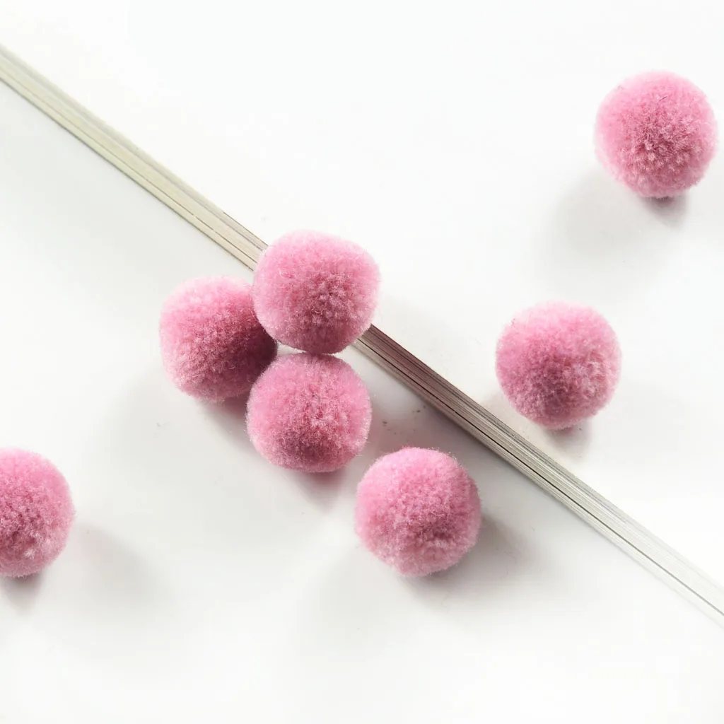 50pcs Mixed Color DIY Wool Felt Balls Pom Pom Beads Crafts Decoration 15mm