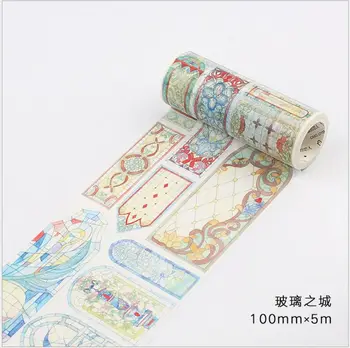 

100mm Mysterious City of Glass decoration planner washi tape DIY scrapbooking diary album masking tape escolar