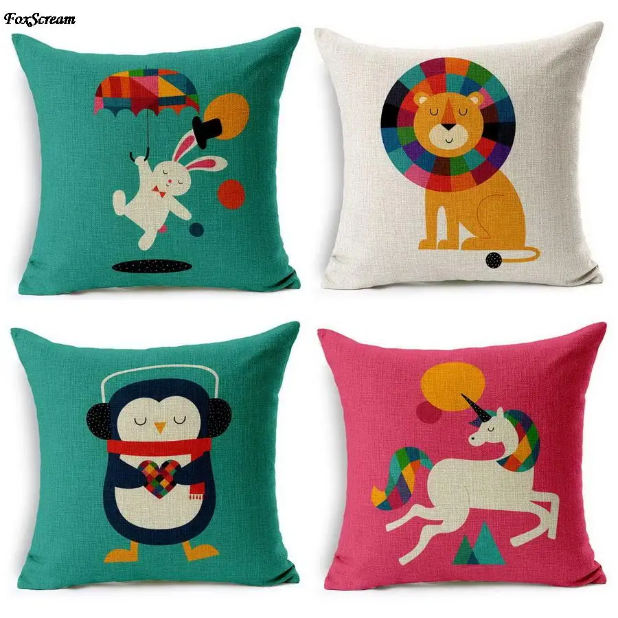 

Decorative Cushion Cover Animals Throw Pillows Cae Home Decor Animal Pillowcase Unicor Habit Nordic Pillow Cover For Sofa