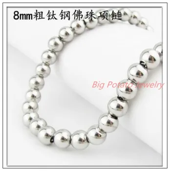 

18-40" Size Hot Fashion Gift 316L Stainless Steel Silver Color Bead Ball Chain Mens Womens Necklace High Quality 4/6/8mm
