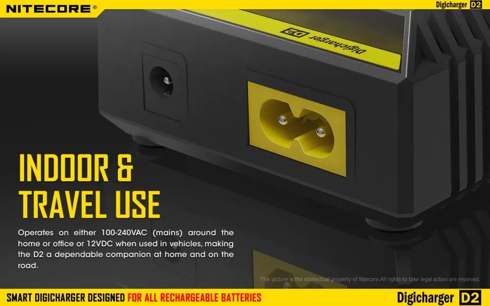 Nitecore D4 D2 I4 I2 Digi зарядное устройство lcd интеллектуальная схема глобальная страховка Li-Ion 18650 14500 16340 26650 зарядное устройство