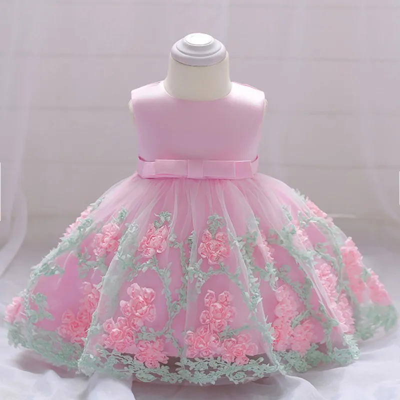Платья с цветочным принтом для маленьких девочек; одежда; свадебное платье принцессы для девочек; праздничный костюм на день рождения; одежда для детей; vestidos - Цвет: P