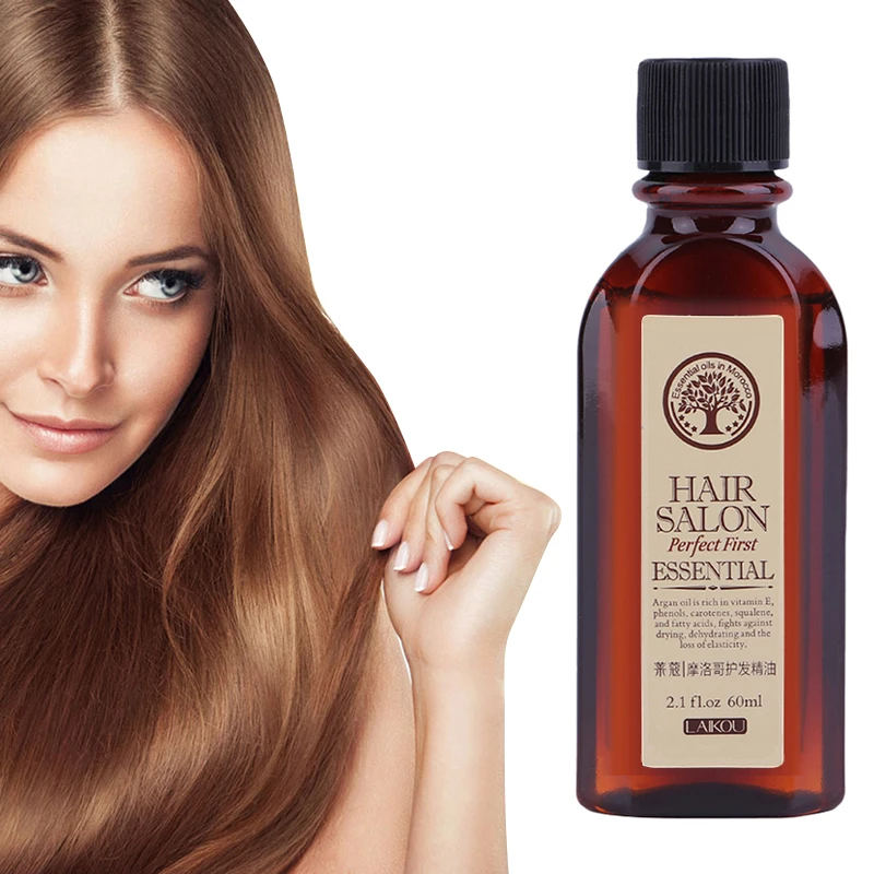 

60ML LAIKOU Multifunctional Hair Care Moroccan Pure Argan Oil Gloss Hair Oil Easily Absorbed Leave-in Hair Care Essential