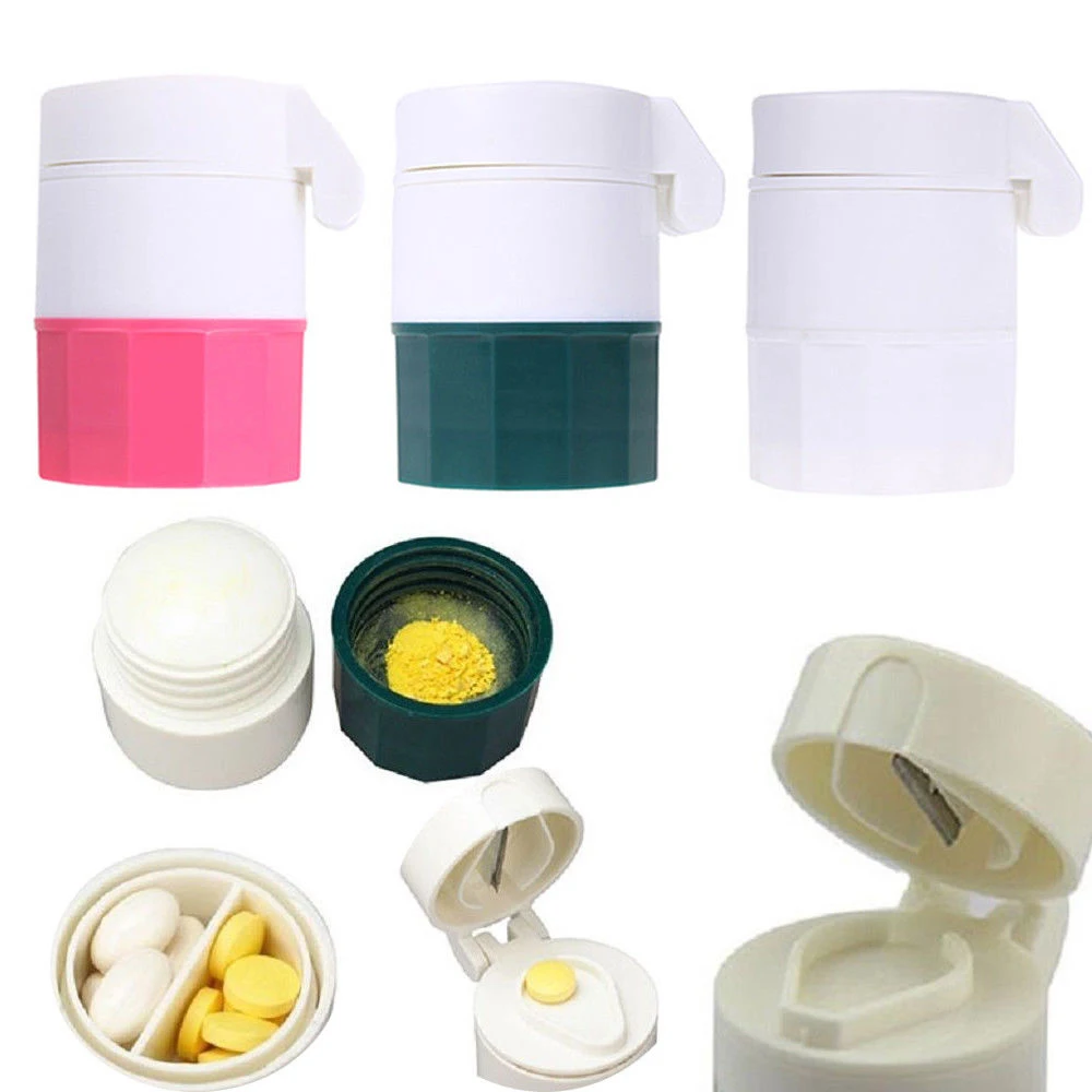

Divider Storage Box Case Put at home Cutting Tablets Box 1 pc Fashion New Refillable Bottle