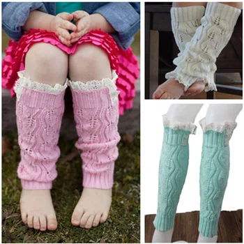 

Knitted Baby Girl Stockings Leg Warmers Toddler Kids Spring Autumn Crochet Lacy Tights Children Long Stockings